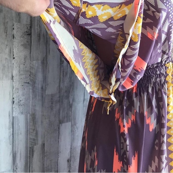 India silk one of kind maxi dress NWT maxi MED/LG - Picture 5 of 8